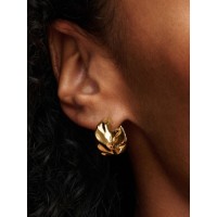 Pendientes Pandora Aro Dorado Ondulados 263874C00