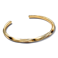 Pulsera Pandora Rigida Abierta Dorada Entrelazada 563869C00
