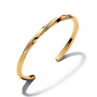 Pulsera Pandora Rigida Abierta Dorada Entrelazada 563869C00