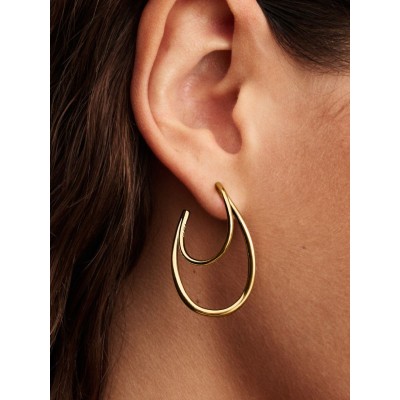 Pendientes Pandora aro Doble Dorado 263870C00 2