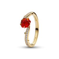 Anillo Pandora Rosa encantada Bella y Bestia Disney 163984C01