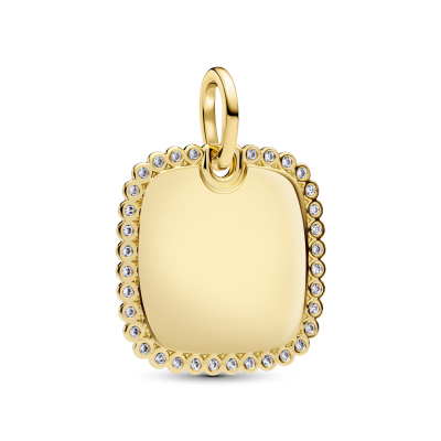 Colgante Pandora Etiqueta Grabable Cuadrada Brilllante 364009C01