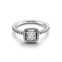 Anillo Pandora Halo Cuadrado Brillante 193555C02