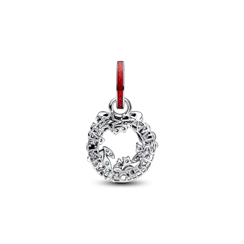 Charm Pandora Colgante Doble Corona de Navidad 794238C01