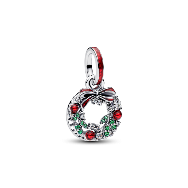 Charm Pandora Colgante Doble Corona de Navidad 794238C01