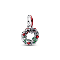 Charm Pandora Colgante Doble Corona de Navidad 794238C01