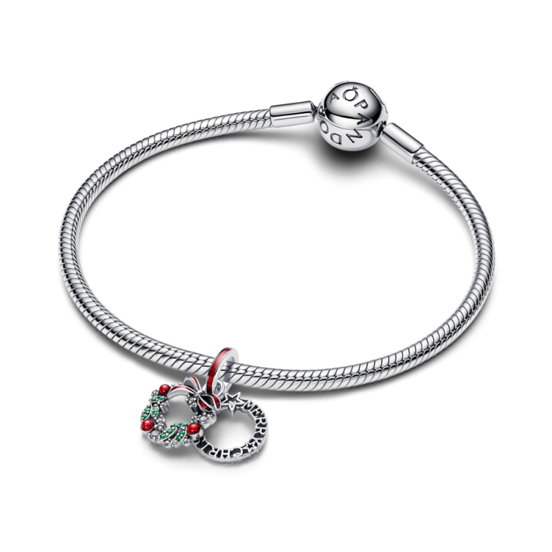 Charm Pandora Colgante Doble Corona de Navidad 794238C01