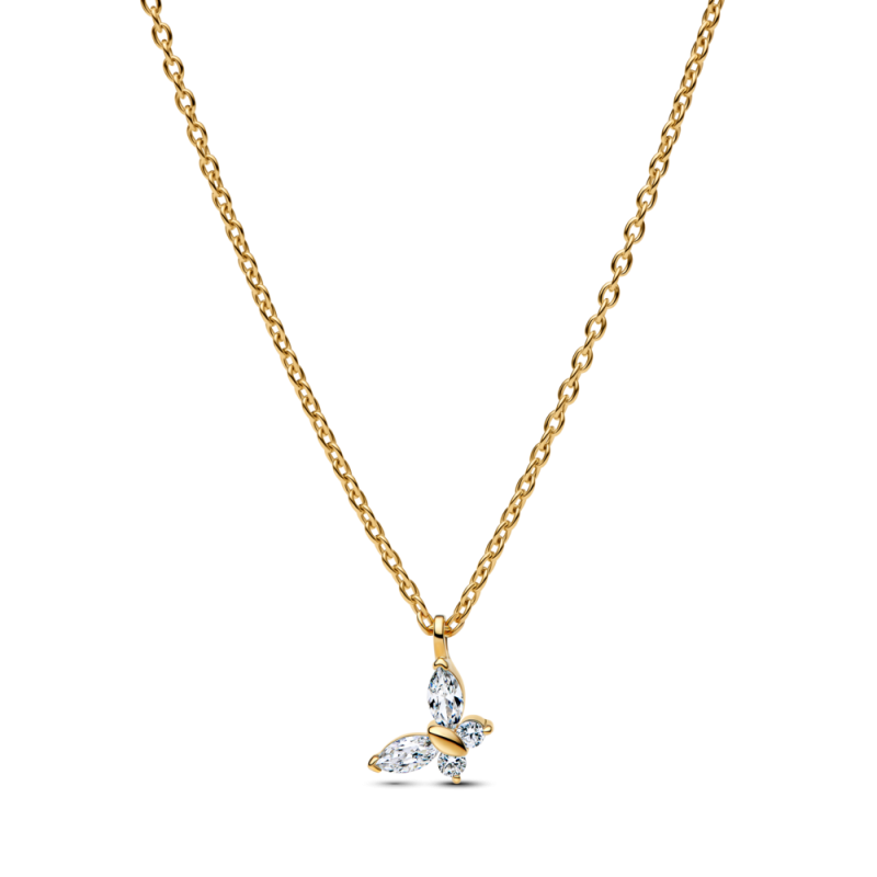 Collar Pandora Mariposa baño oro de 14k 364267C01