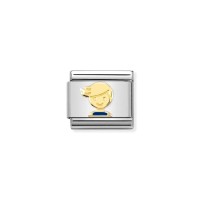 Link Nomination Acero y Oro Chico Azul 030272 67