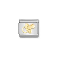 Link Nomination Acero y Oro Chupete 030162 70
