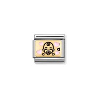 Link Nomination Acero y Oro Bebe Rosa 030289 01