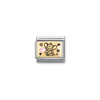 Link Nomination Acero y Oro Elefante Rosa 030289 03