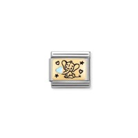 Link Nomination Acero y Oro Elefanta Azul 030289 04