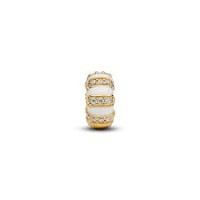 Charm Pandora Clip Dorado Esmalte y Gemas 763785C01