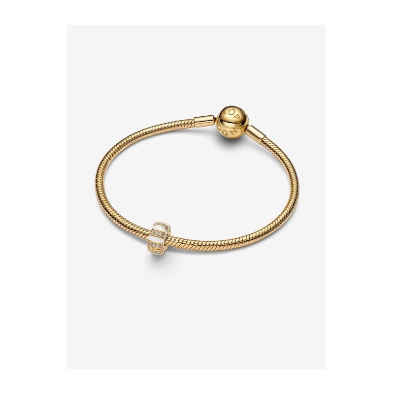 Charm Pandora Clip Dorado Esmalte y Gemas 763785C01