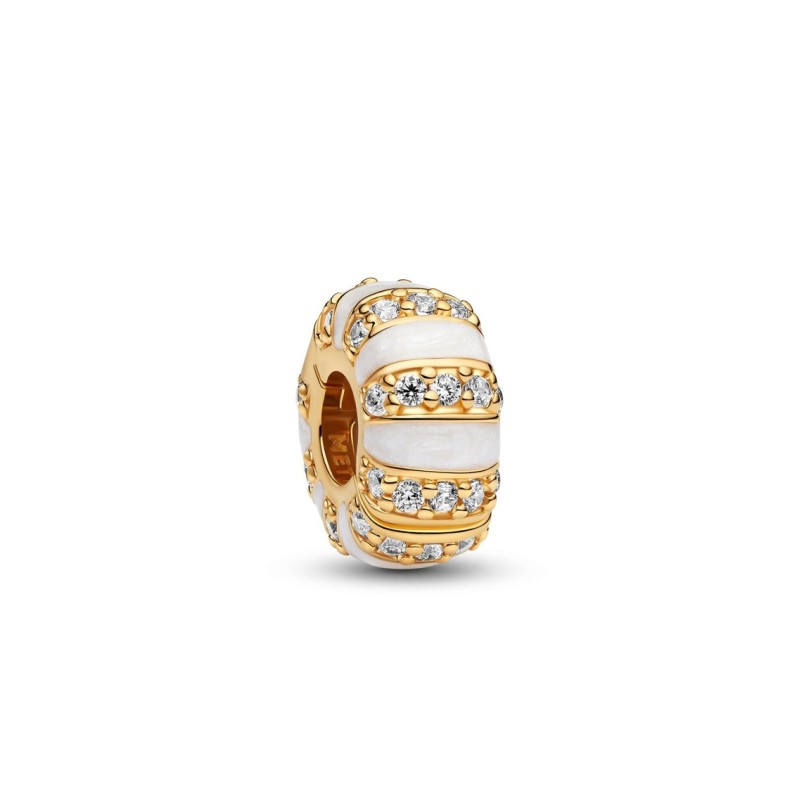 Charm Pandora Clip Dorado Esmalte y Gemas 763785C01