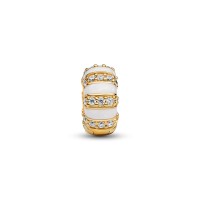 Charm Pandora Clip Dorado Esmalte y Gemas 763785C01