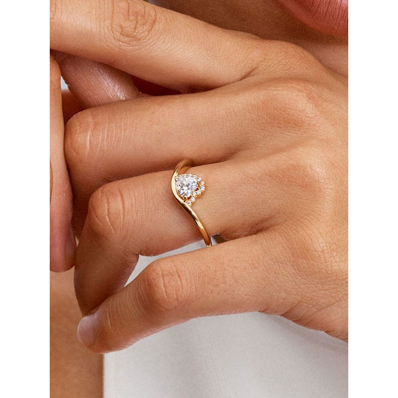 Anillo Pandora Corazón Ondulado 163660C01