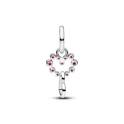 Charm Pandora Colgante Corazones Conectados y Gemas Rojas 794435C01