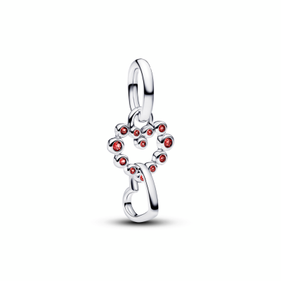 Charm Pandora Colgante Corazones Conectados y Gemas Rojas 794435C01 2