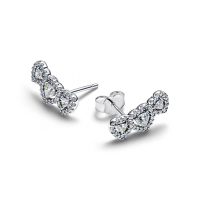 Pendientes de Botón Triple Halo Corazón 294411C01