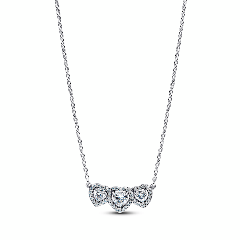 Collares Pandora Triple Halo Corazón 394412C01
