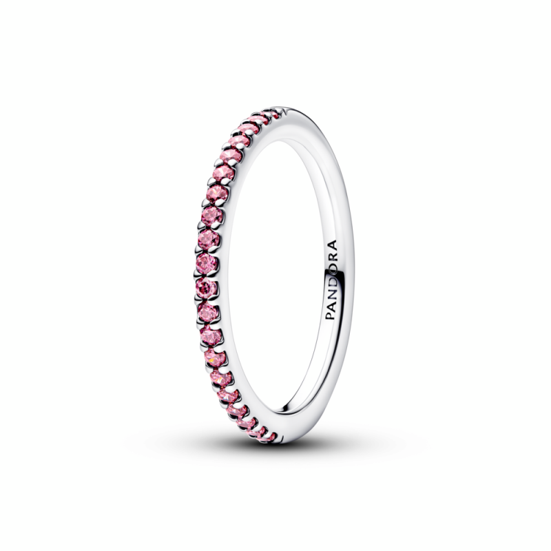 Anillo Pandora Banda Brillante Rosa 192999C02