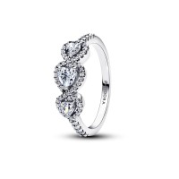 Anillo Pandora Trilogía de Corazones y Halo 194413C01