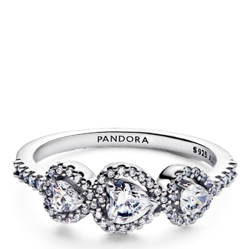 Anillo Pandora Trilogía de Corazones y Halo 194413C01