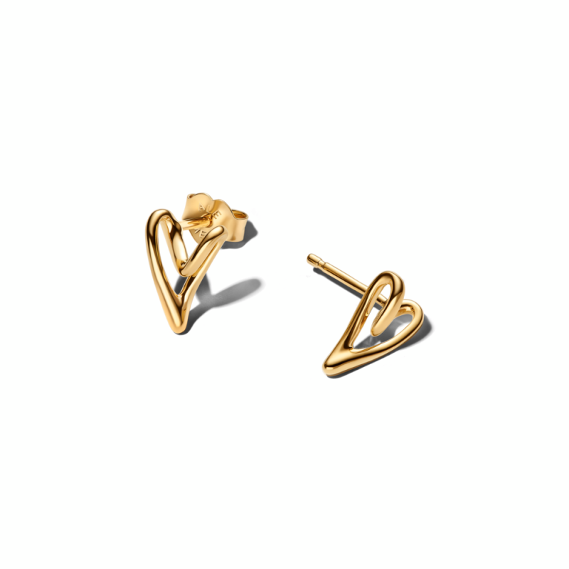 Pendientes Pandora Botón Corazón Pequeño Forma Orgánica 264393C00