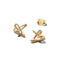 Pendientes Pandora Botón Corazón Pequeño Forma Orgánica 264393C00