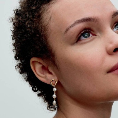 Pendientes Pandora Círculo y Perlas Cultivadas 263263C01 2