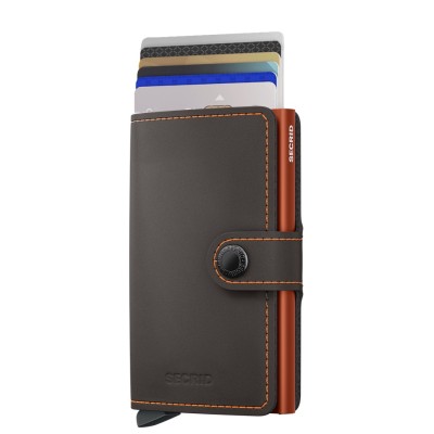 Secrid Miniwallet Matte Trufflee & Orange 2