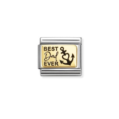 Link Nomination Acero y Oro "Mejor papá siempre" 030166 65 2