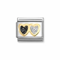 Link Nomination Acero y Oro "Corazones Glitter" 030220 15