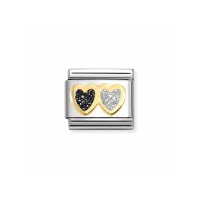 Link Nomination Acero y Oro "Corazones Glitter" 030220 15