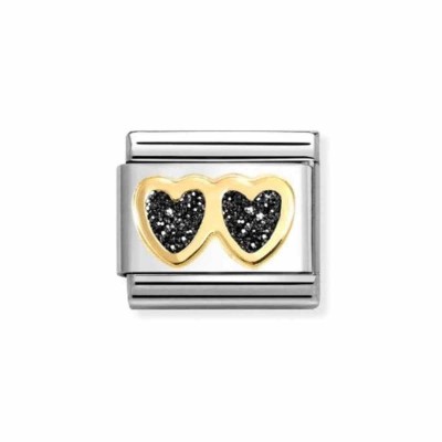 Link Nomination Acero y Oro "Corazones Glitter" 030220 14 2