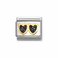 Link Nomination Acero y Oro "Corazones Glitter" 030220 14