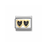 Link Nomination Acero y Oro "Corazones Glitter" 030220 14
