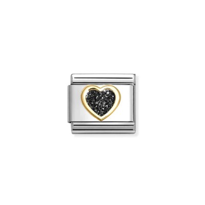 Link Nomination Acero y Oro "Corazon Glitter" 030220 10