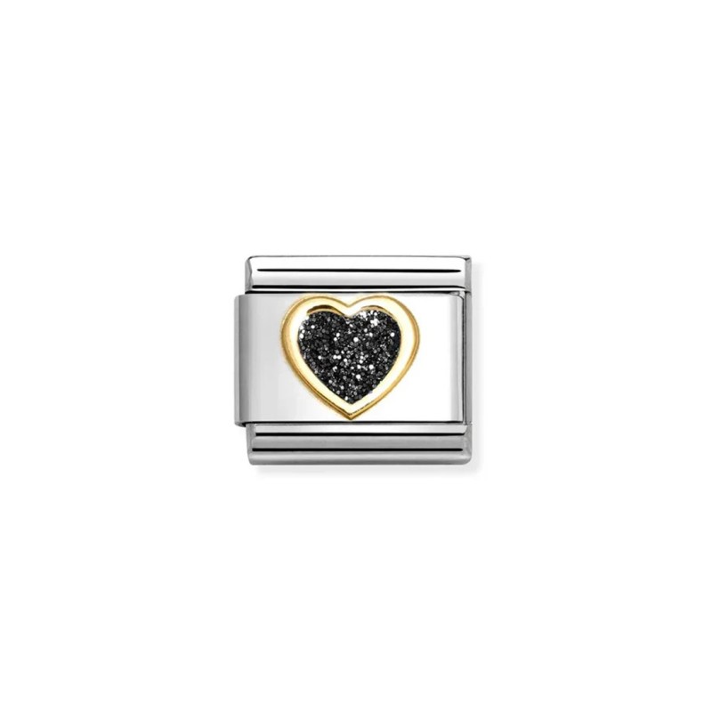 Link Nomination Acero y Oro "Corazon Glitter" 030220 10