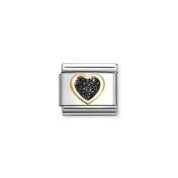 Link Nomination Acero y Oro "Corazon Glitter" 030220 10