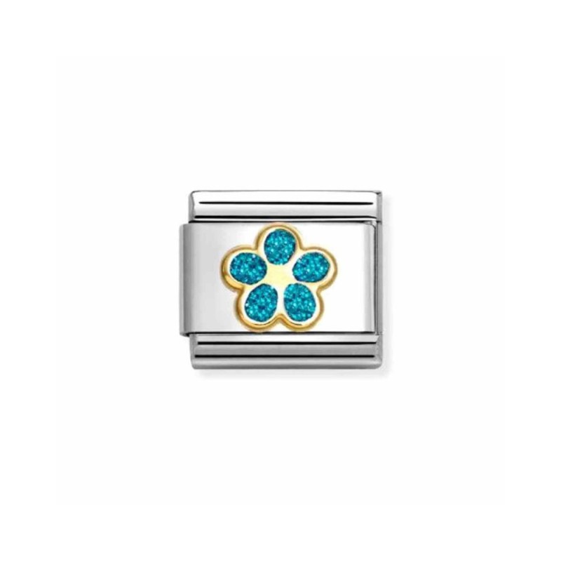 Link Nomination Acero y Oro "Flor Glitter" 030220 16