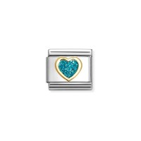 Link Nomination Acero y Oro "Corazon Glitter" 030220 08