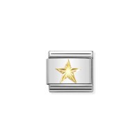 Link Nomination Acero y Oro Estrella Tallada 030149 55
