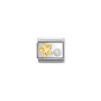 Link Nomination Acero y Oro Estrella con Detalle 630301 01