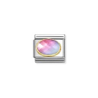 Link Nomination Acero y Oro Piedra Colores Rosa-Azul 030612 035