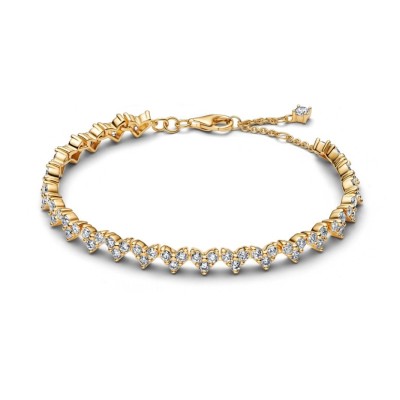 Pulsera Pandora Corazón Tres Piedras Dorada 564390C01