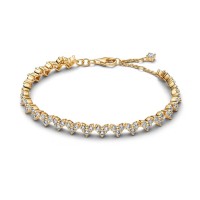 Pulsera Pandora Corazón Tres Piedras Dorada 564390C01