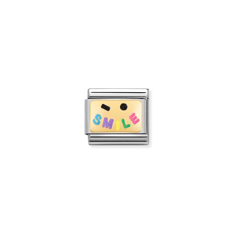 Link Nomination Acero y Oro "Smile" 030284 56